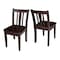 International Concepts Rectangle Set of 2 San Remo Juvenile Chairs, 13.2 in W, 16 in L, 26 in H, Wood, Rich Mocha CC15-105P - alternate 6